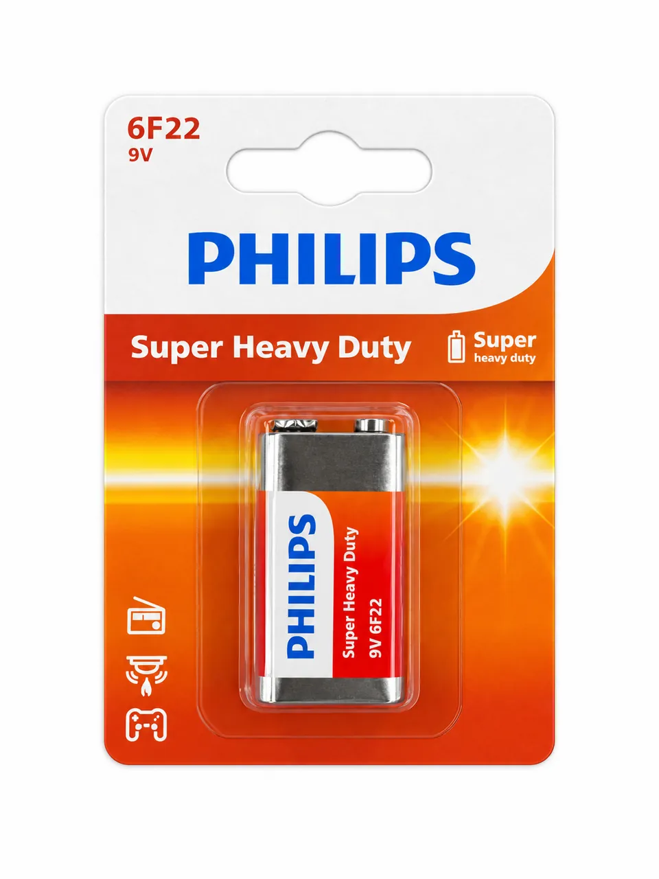 Philips Super Heavy Duty 9V, 1-pack — front packaging