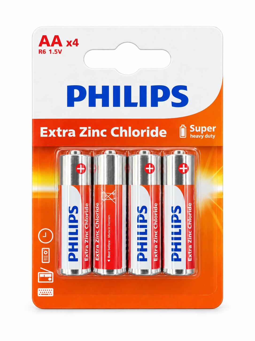 Philips Extra Zinc AA, 4-pack — front packaging